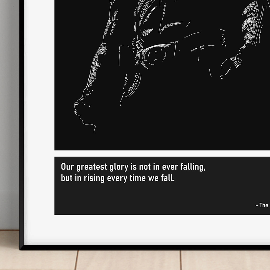 Batman The Dark Knight Art Print Poster Quotes DC Superhero Black Frame 02