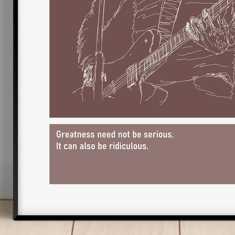 Gary Lightbody Guitar Art Print Poster Quotes Pink Frame 02 Snow Patrol
