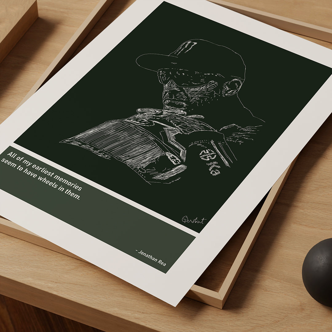 Jonathan Rea Motorbike Art Print Poster Quotes Green Frame 03 SBK