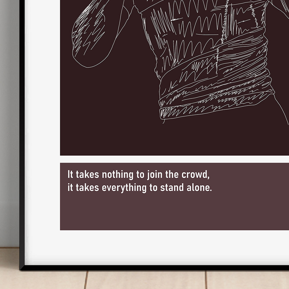 Leah McCourt MMA Art Print Poster Quotes Purple Frame 02