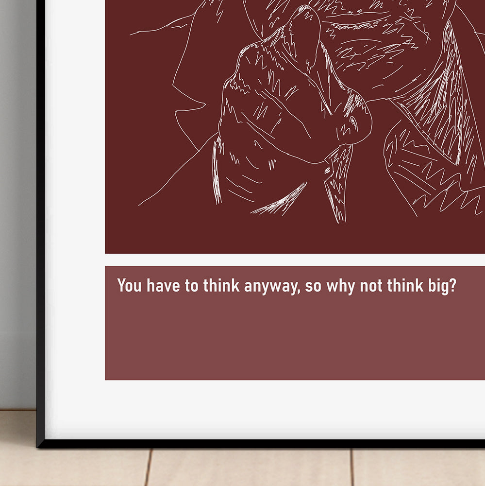 Donald Trump Art Print Poster Quotes Red Frame 02