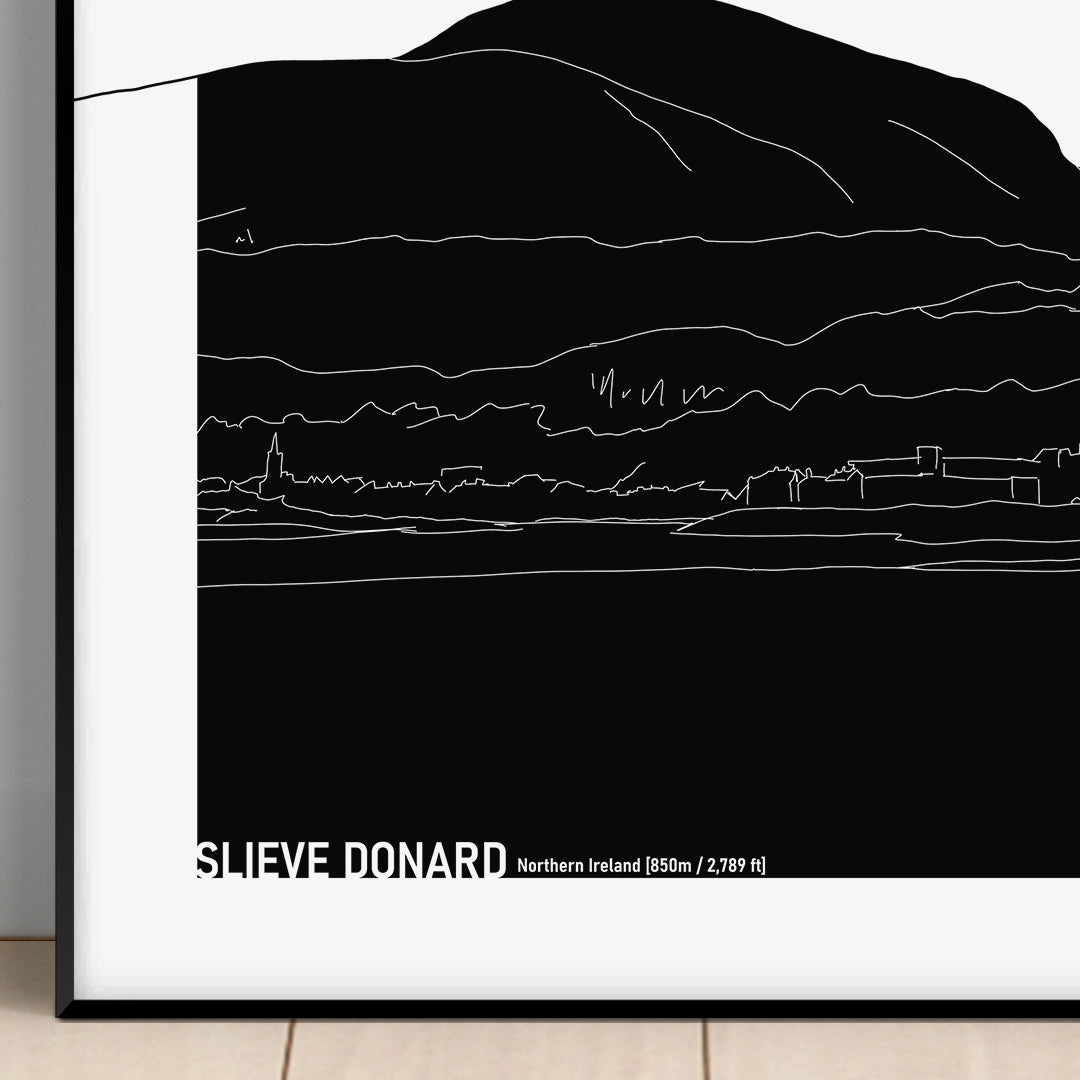 Slieve Donard Mourne Mountain NI Line Art Print 02